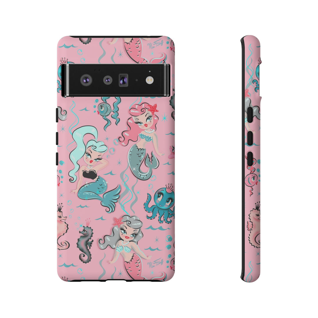 Babydoll Mermaids on Pink • Tough Phone Case