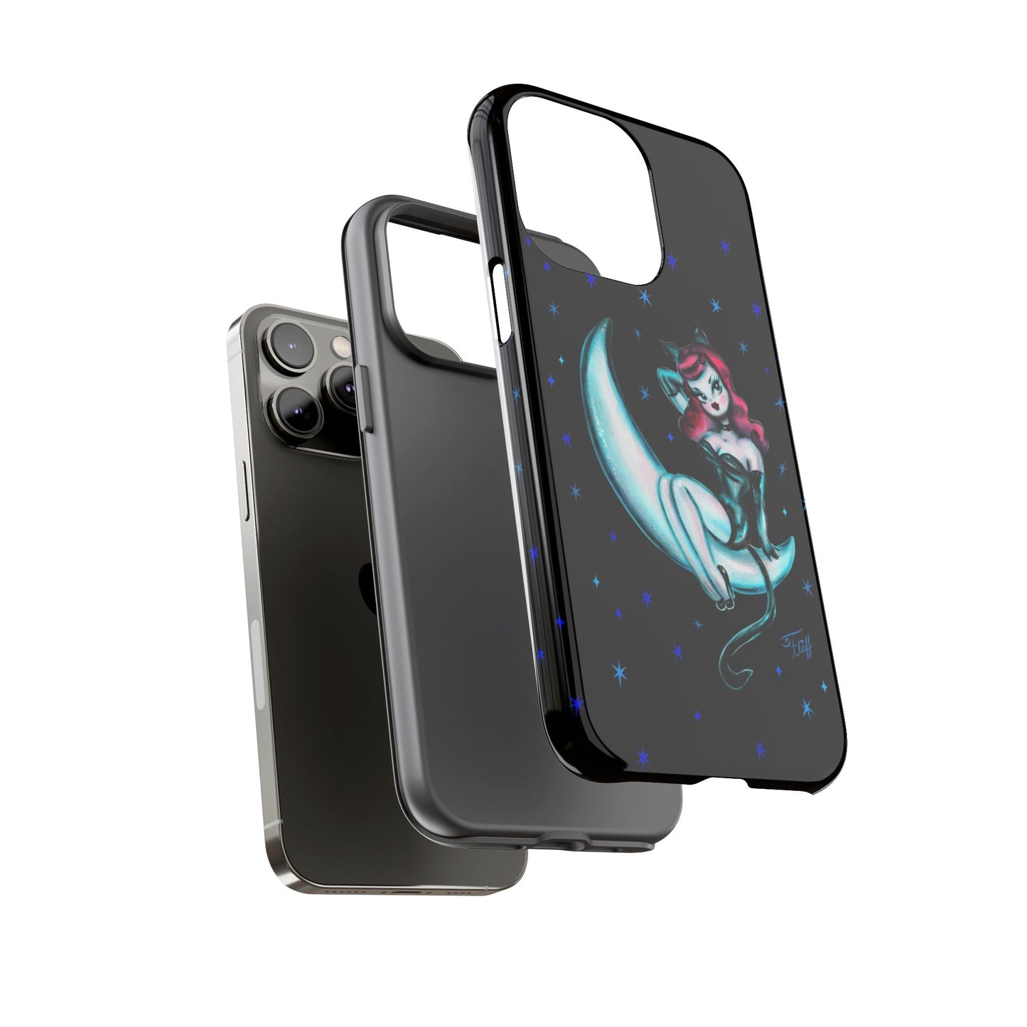 Kitten on the Moon • Tough Phone Case