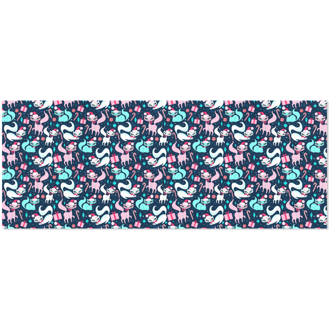 Swanky Kittens Christmas Dark Blue • Gift Wrap Paper 3 Rolls