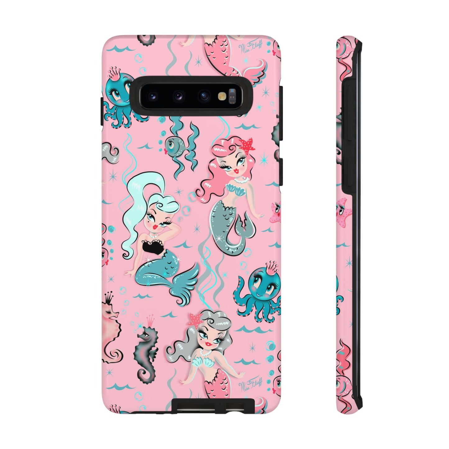 Babydoll Mermaids on Pink • Tough Phone Case