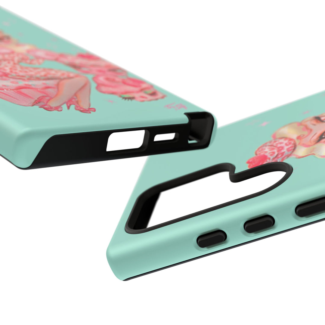 Leopard and Pink Cupcake Girl • Tough Phone Case