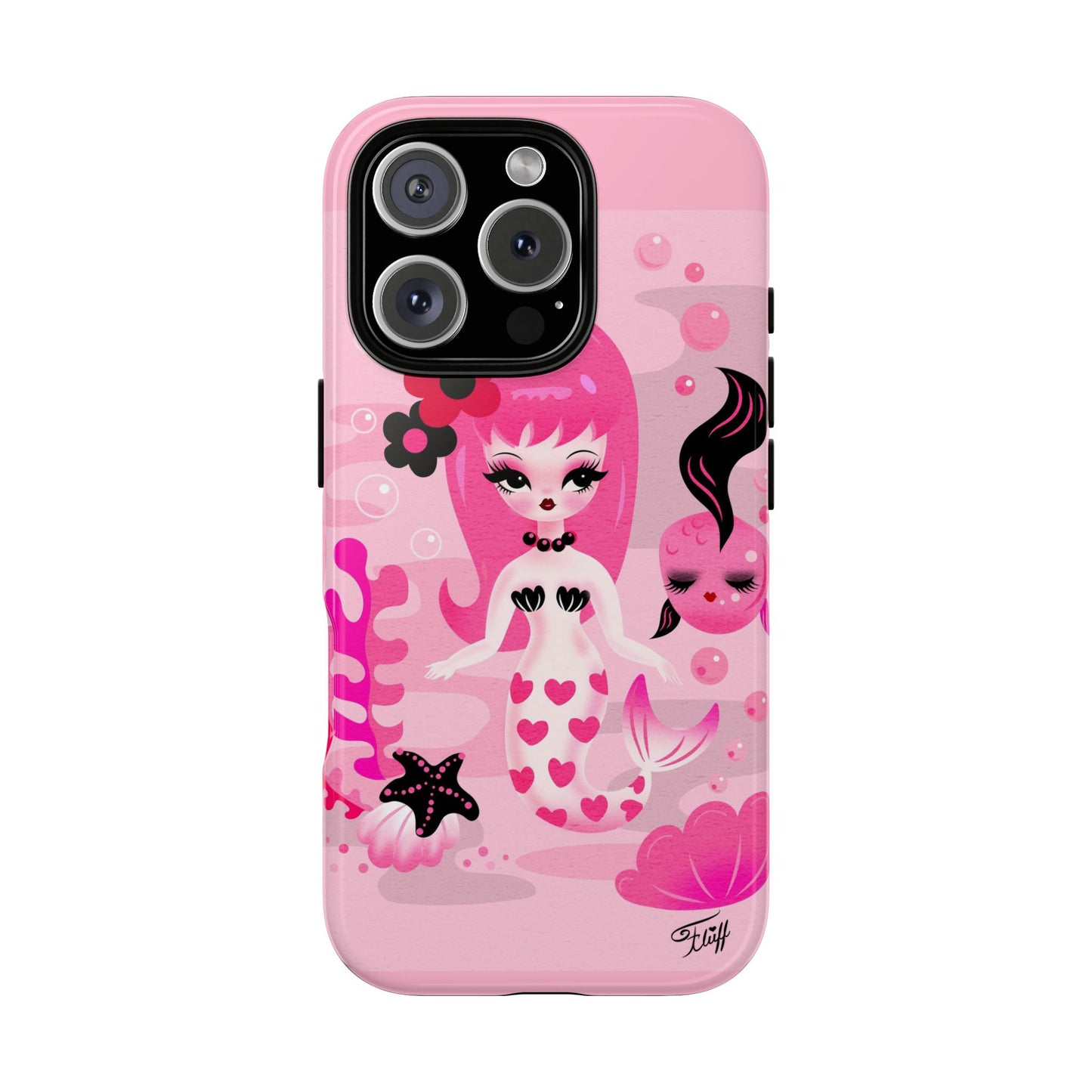 Pink Mod Mermaid • Tough Phone Case