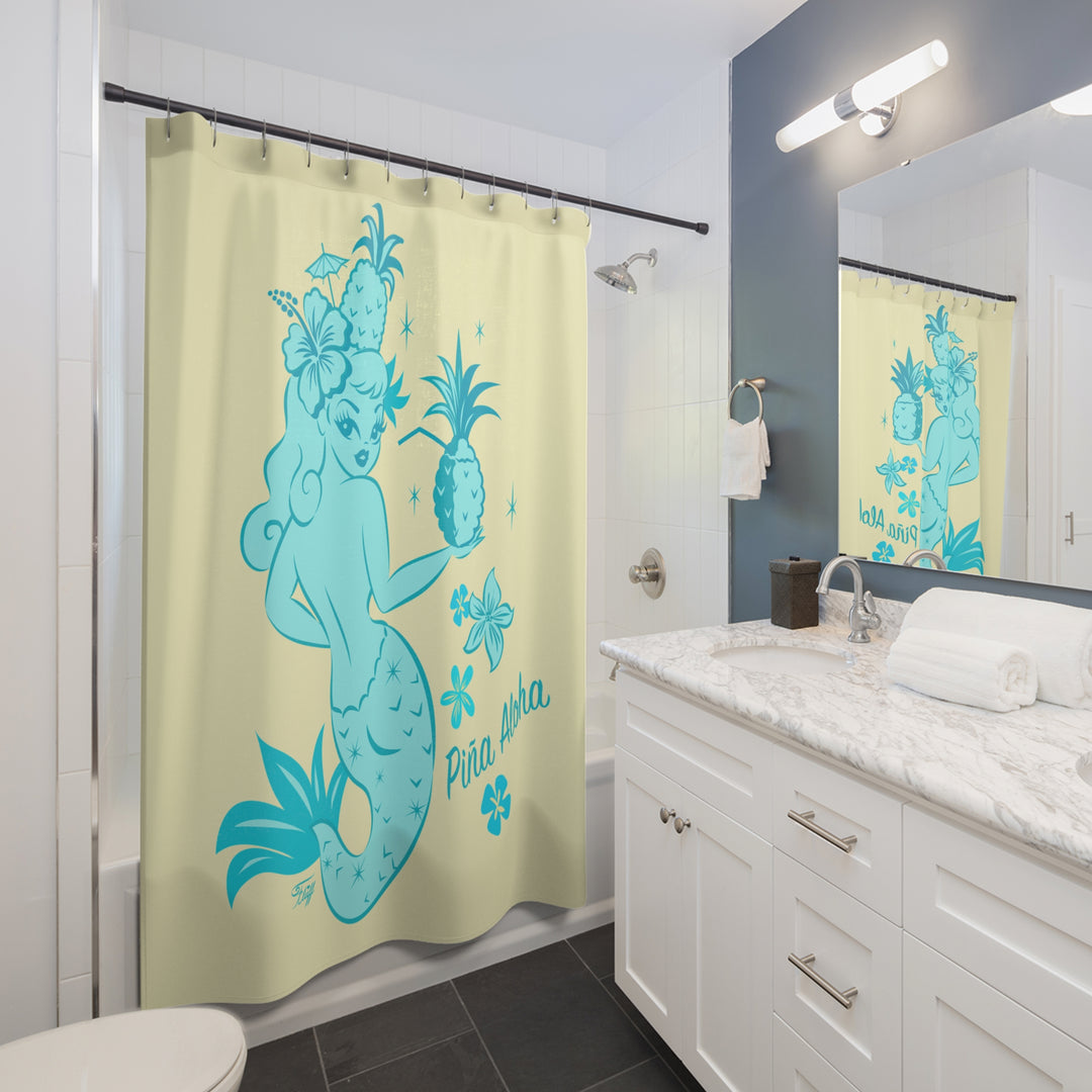 Pineapple Mermaid Grotto • Shower Curtain