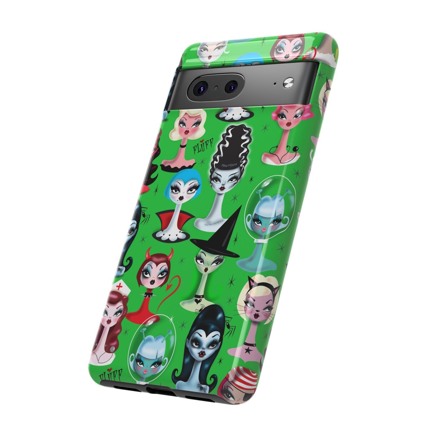 Spooky Dolls Green • Tough Phone Case