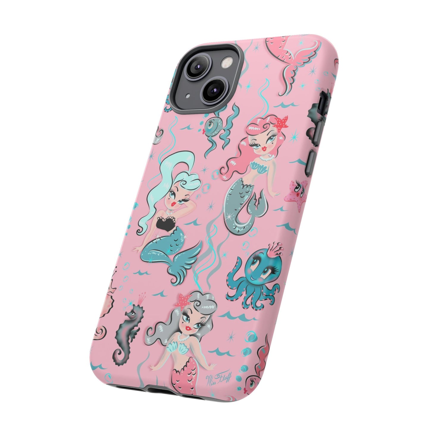 Babydoll Mermaids on Pink • Tough Phone Case