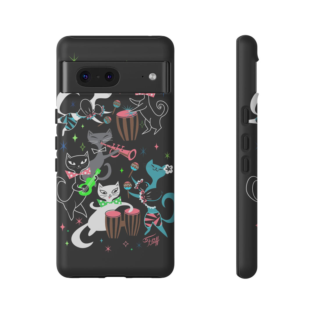 Mambo Kitties Band on Black • Tough Phone Case