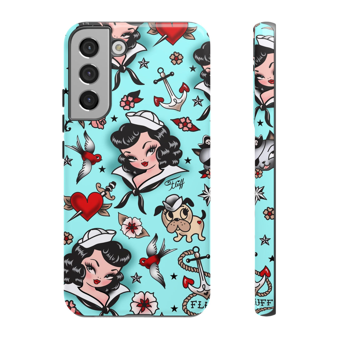 Suzy Sailor Girl on Light Blue • Phone Case