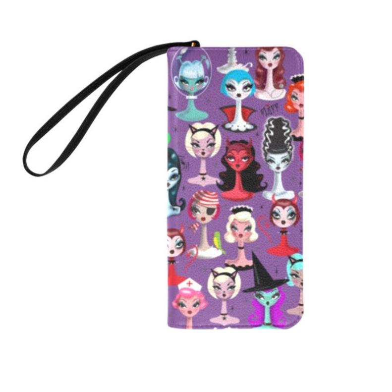 Spooky Dolls Purple • Clutch Wallet