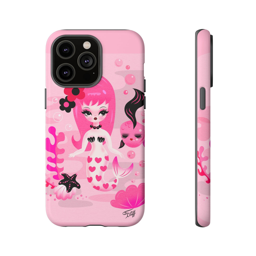 Pink Mod Mermaid • Tough Phone Case