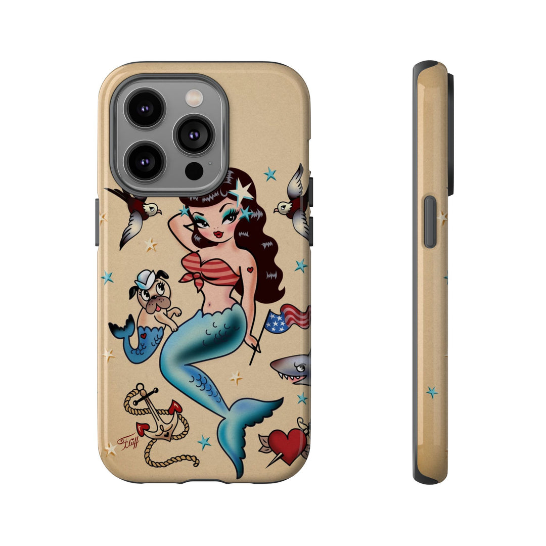 Patriotic Mermaid • Tough Phone Case