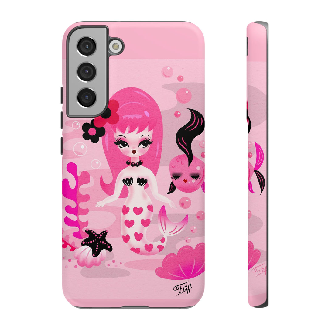 Pink Mod Mermaid • Tough Phone Case