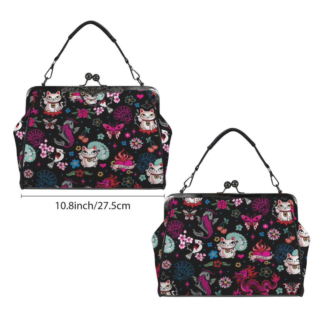 Lucky Kitty • Kiss Lock Purse