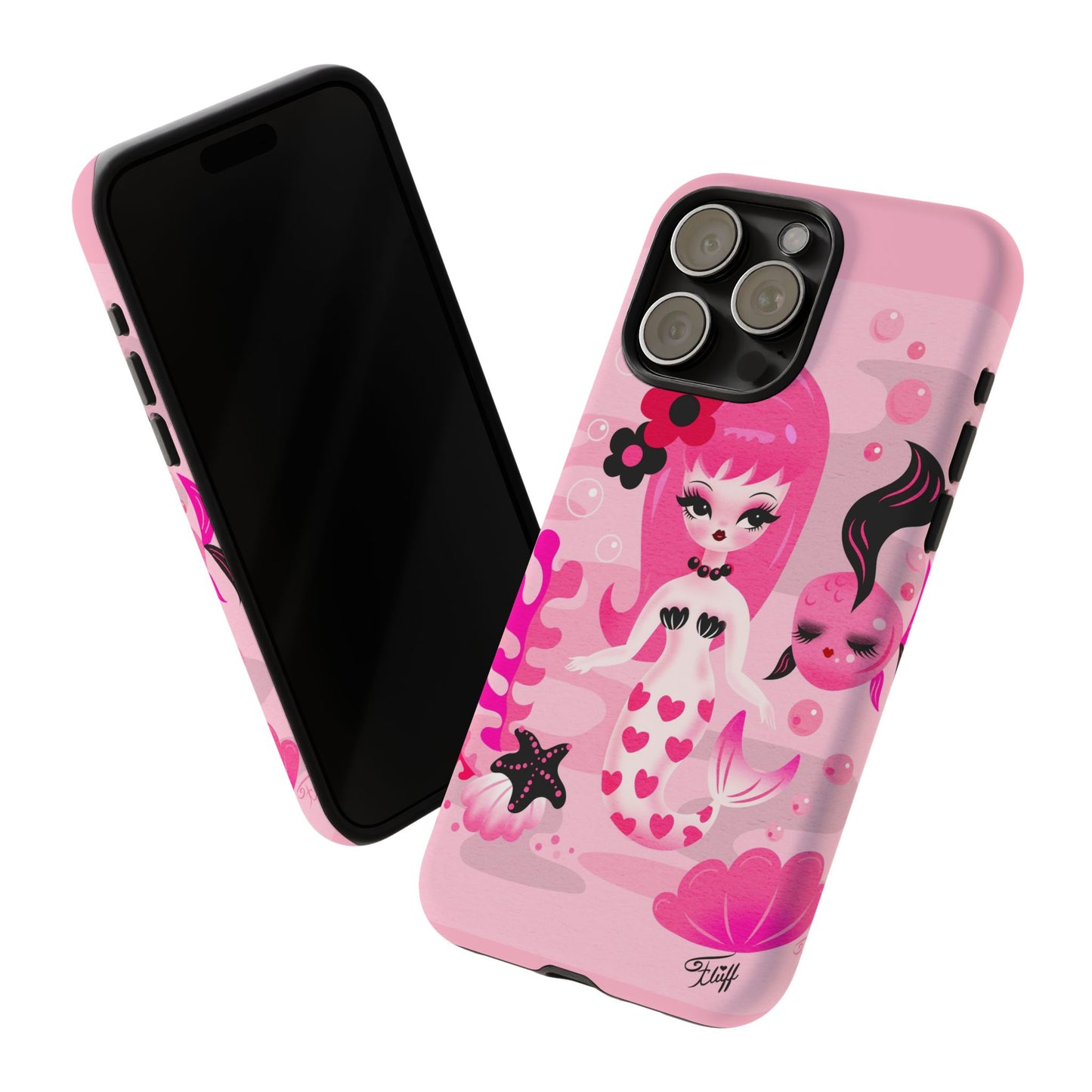 Pink Mod Mermaid • Tough Phone Case