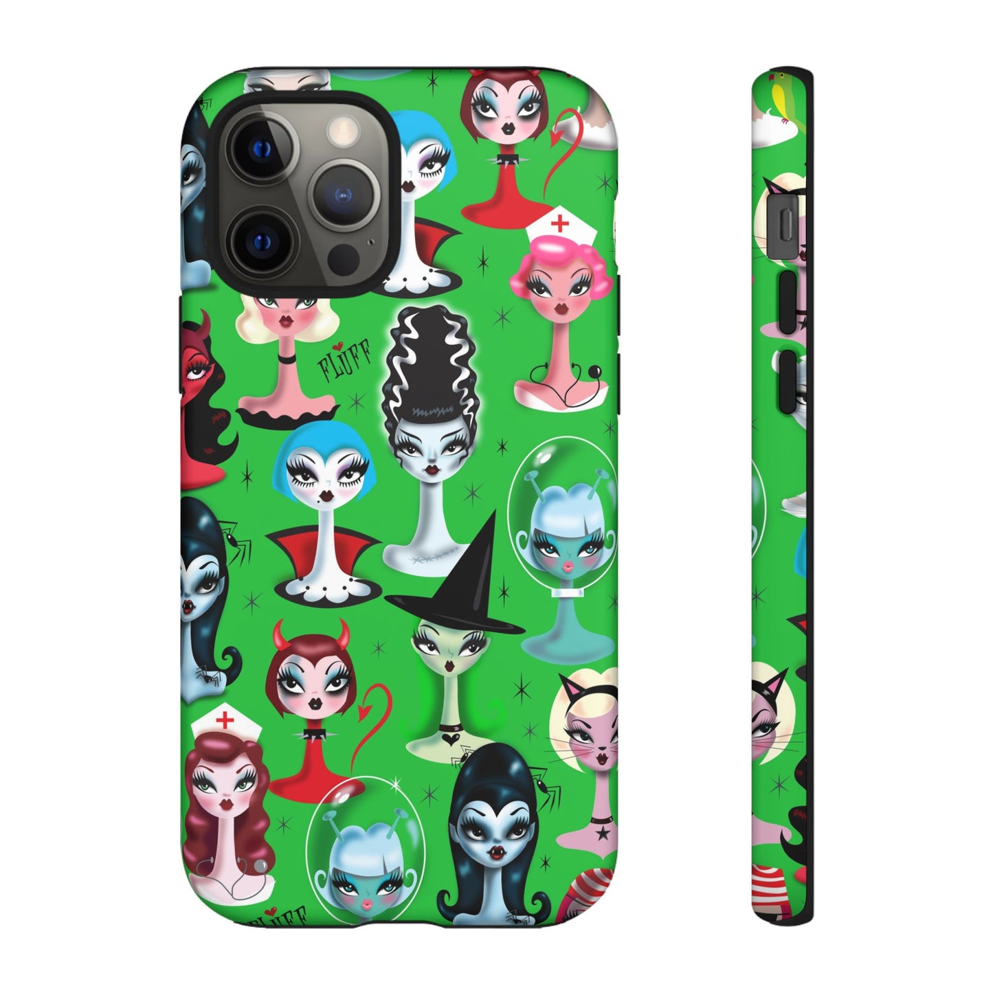 Spooky Dolls Green • Tough Phone Case