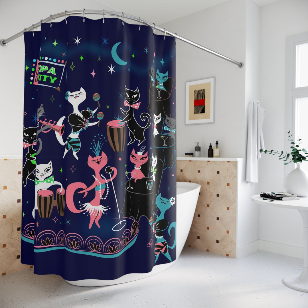 Mambo Kitties • Shower Curtain
