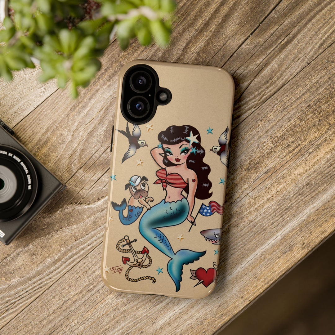 Patriotic Mermaid • Tough Phone Case