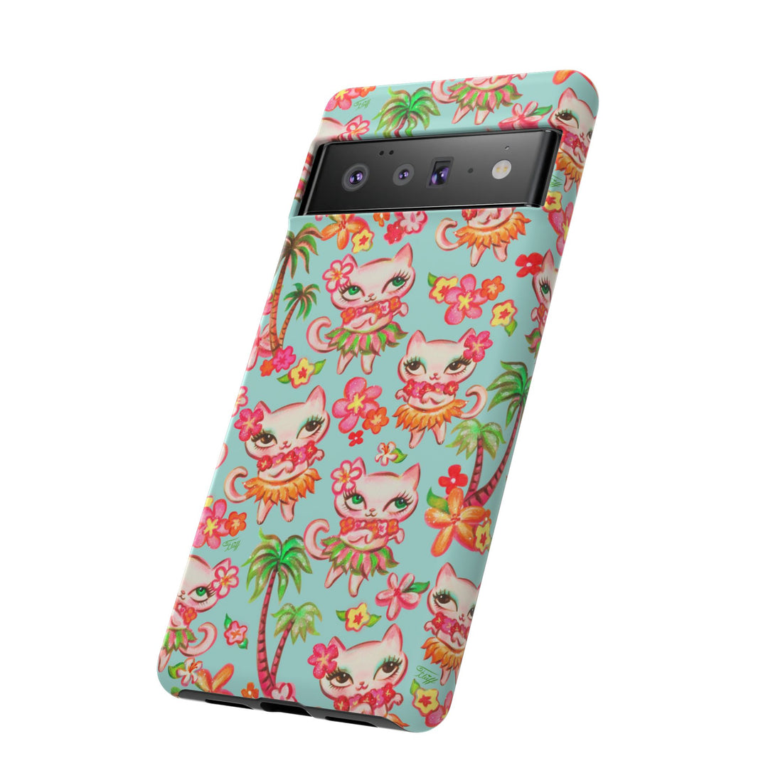 Hula Kitties Aqua • Tough Phone Case