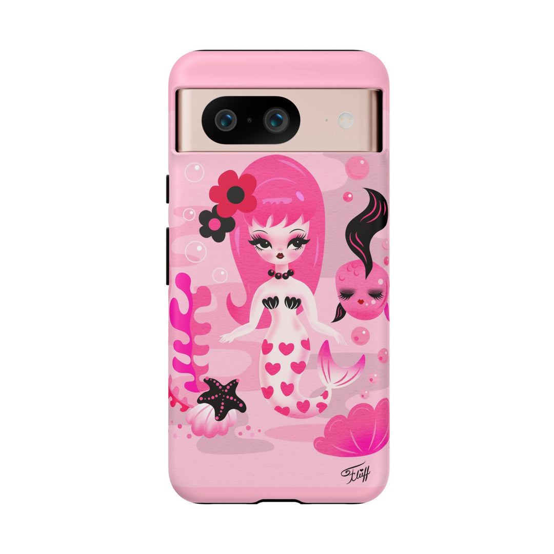 Pink Mod Mermaid • Tough Phone Case