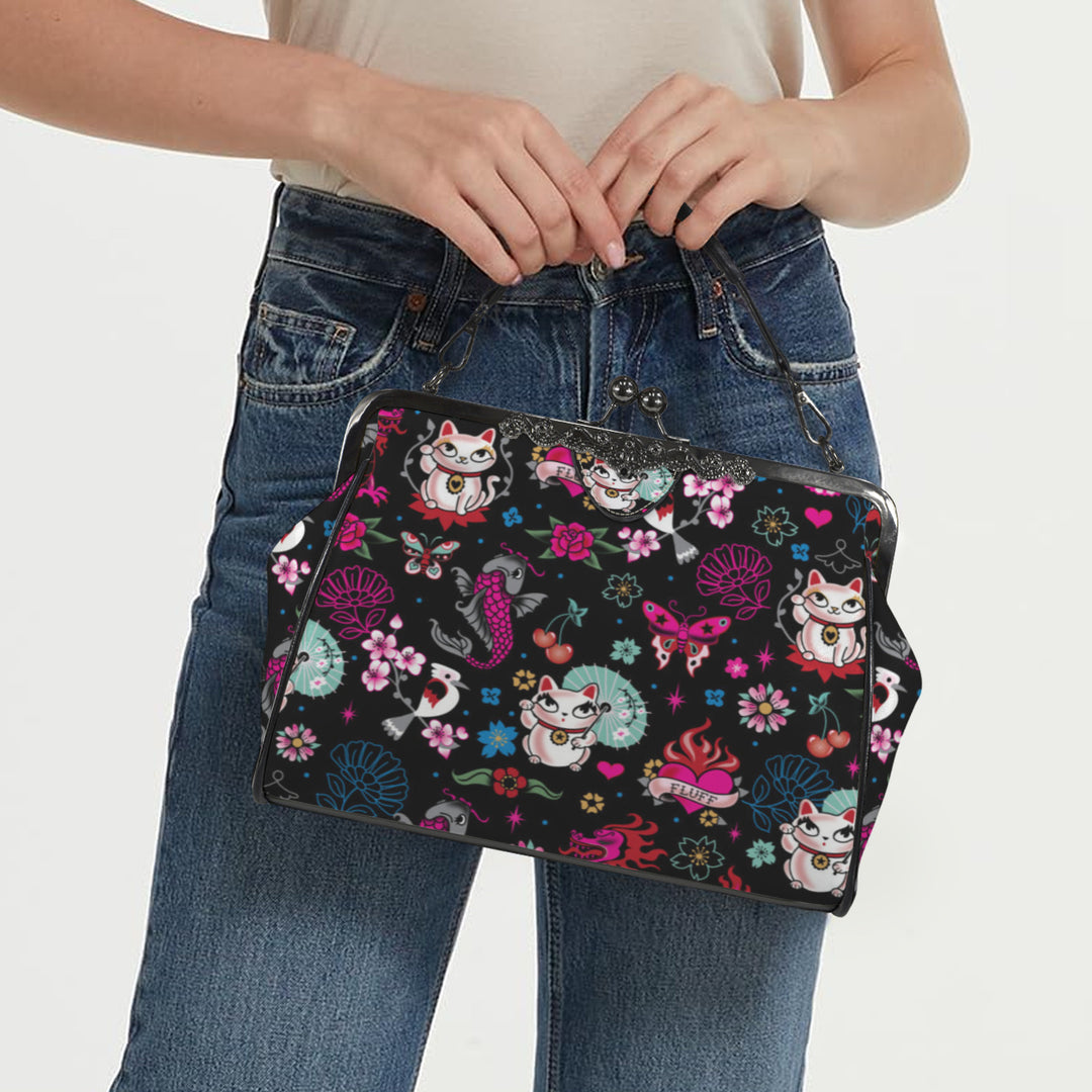 Lucky Kitty • Kiss Lock Purse