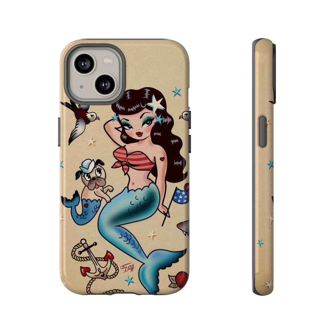 Patriotic Mermaid • Tough Phone Case