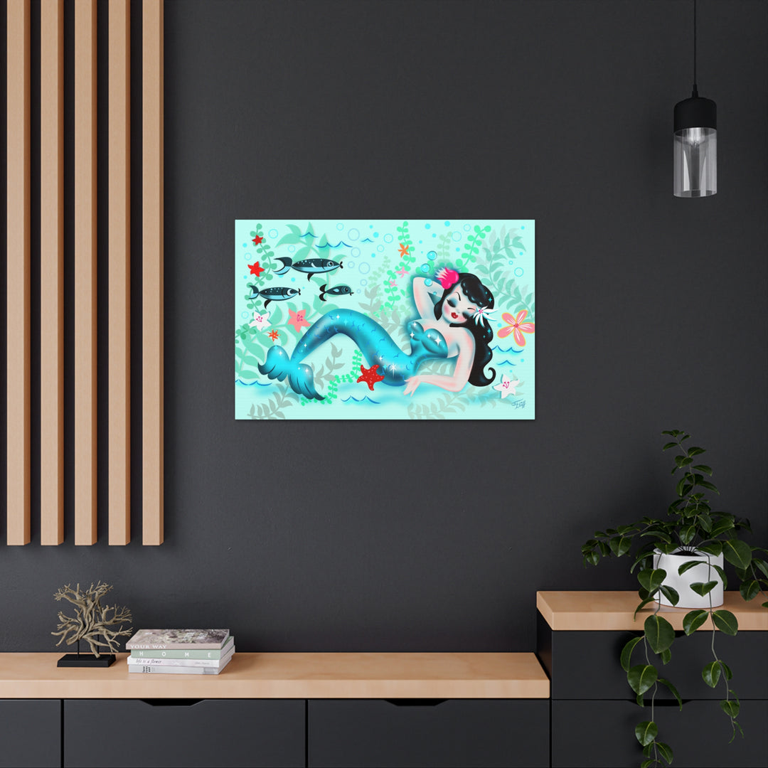 Dozing Mermaid • Canvas Gallery Wrap