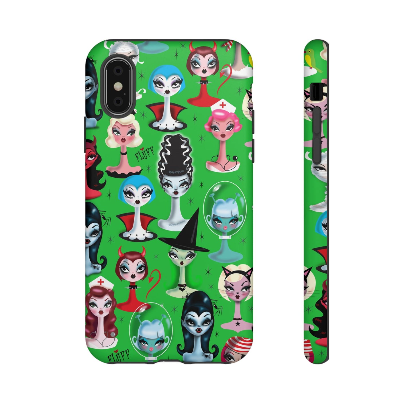 Spooky Dolls Green • Tough Phone Case