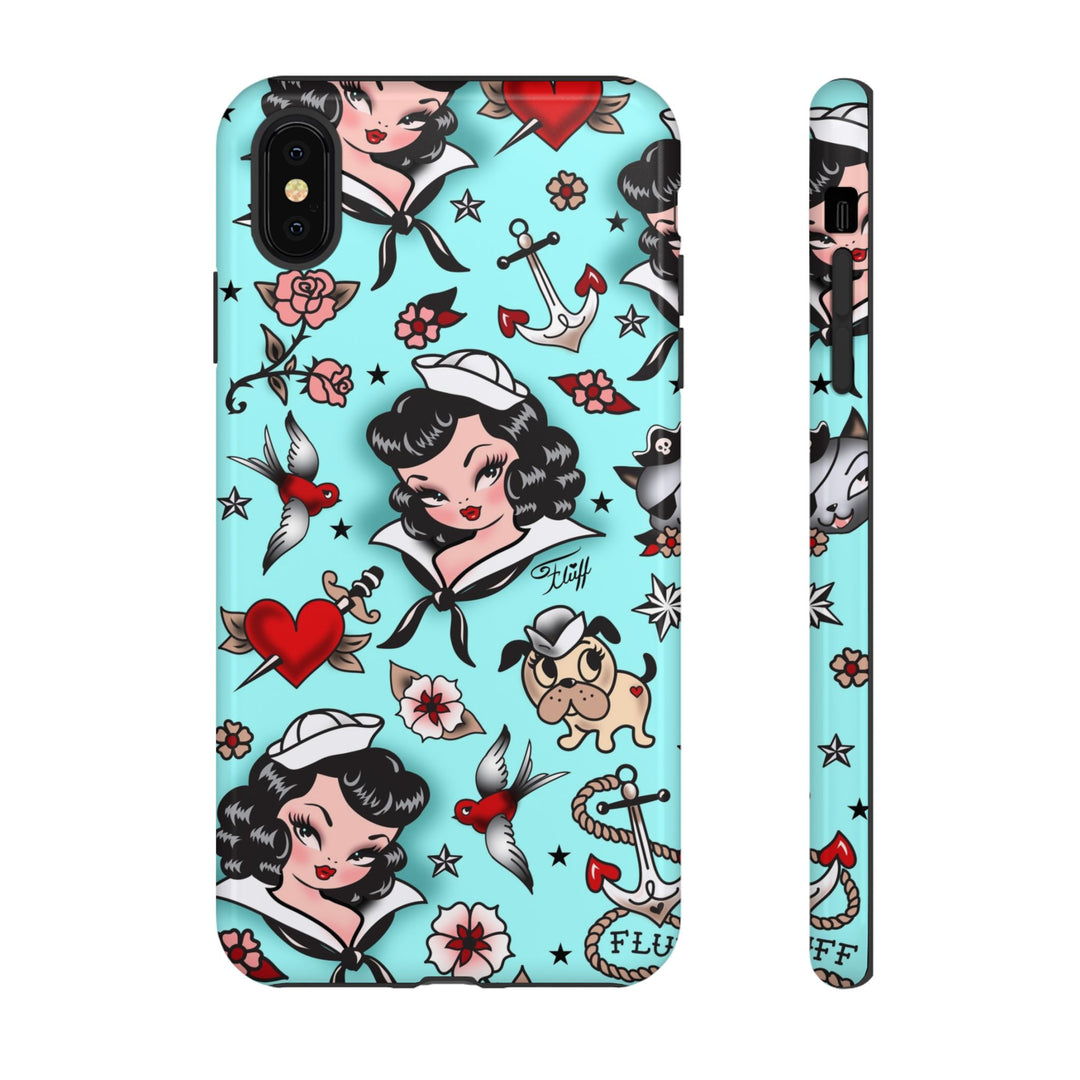 Suzy Sailor Girl on Light Blue • Phone Case