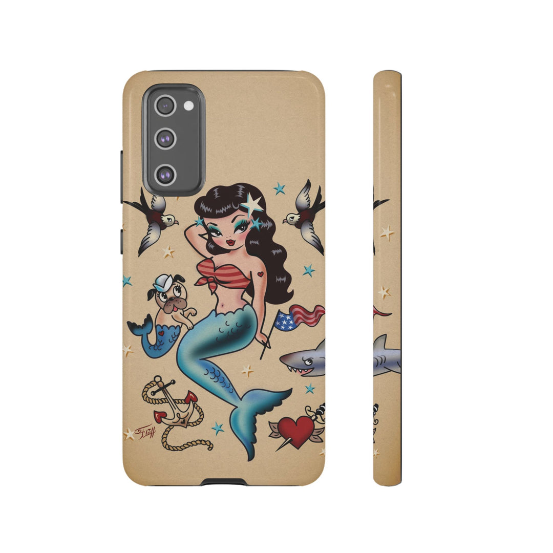 Patriotic Mermaid • Tough Phone Case