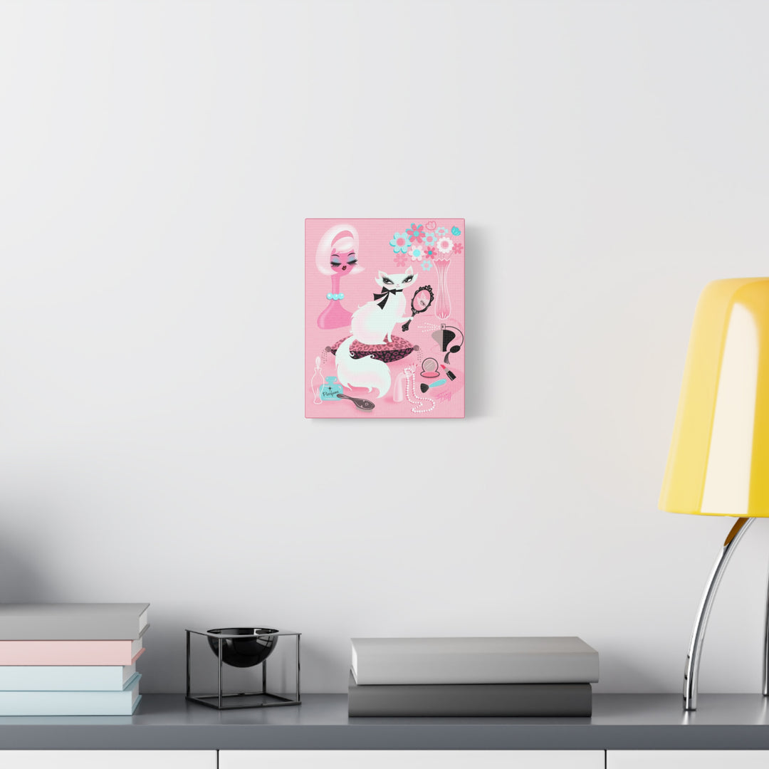 Boudoir Kitty with Mirror • Canvas Gallery Wrap