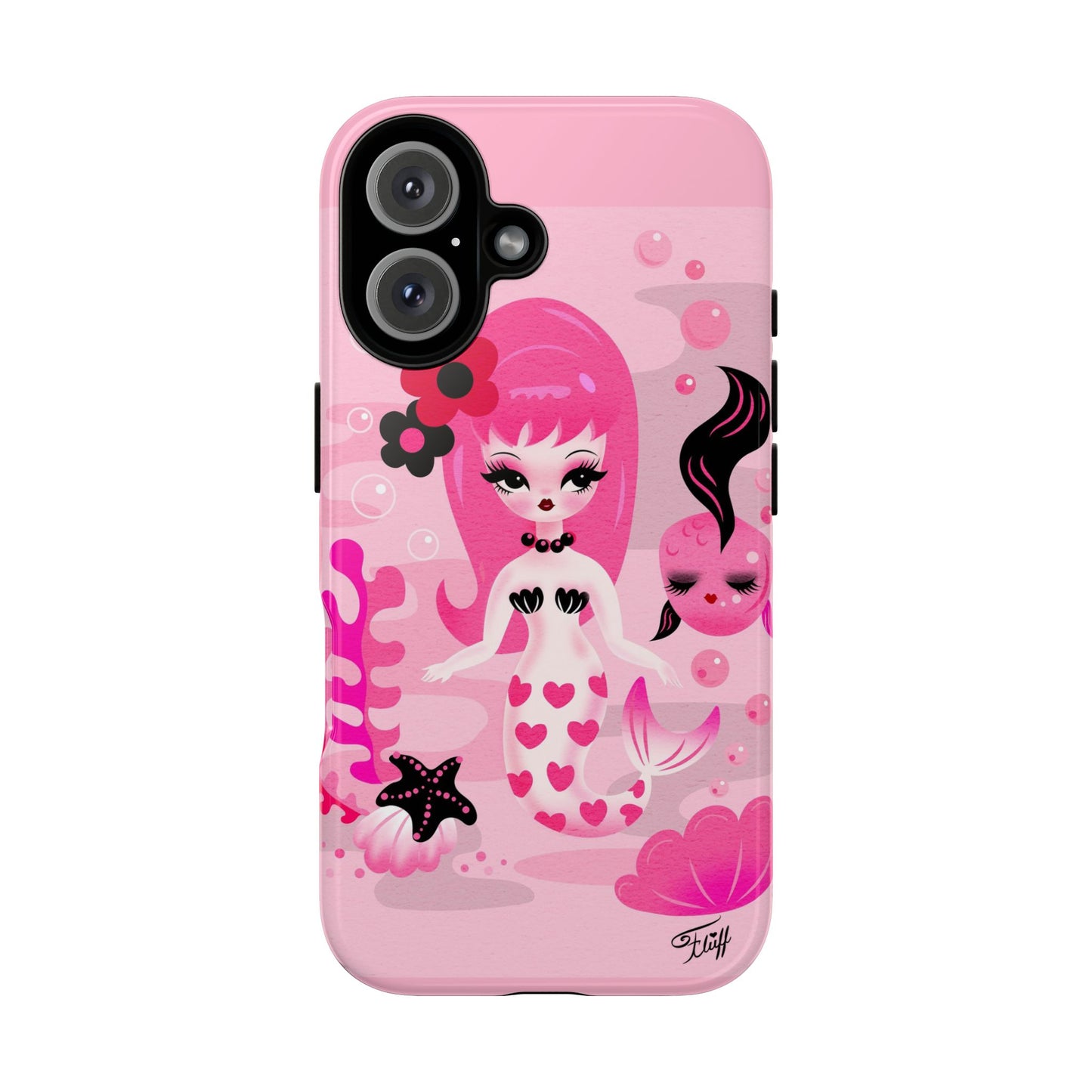 Pink Mod Mermaid • Tough Phone Case