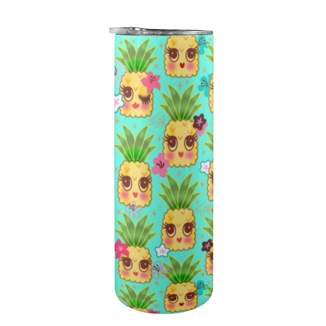 Happy Pineapples Aqua • Tall Tumbler 20oz