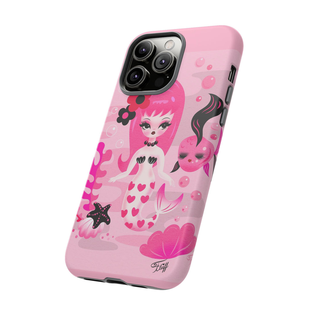 Pink Mod Mermaid • Tough Phone Case