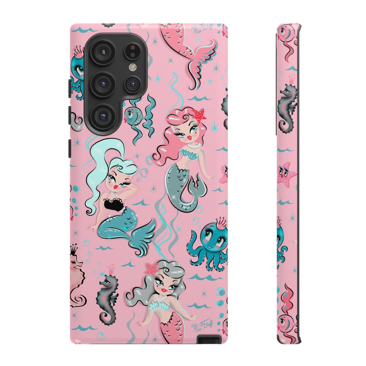 Babydoll Mermaids on Pink • Tough Phone Case