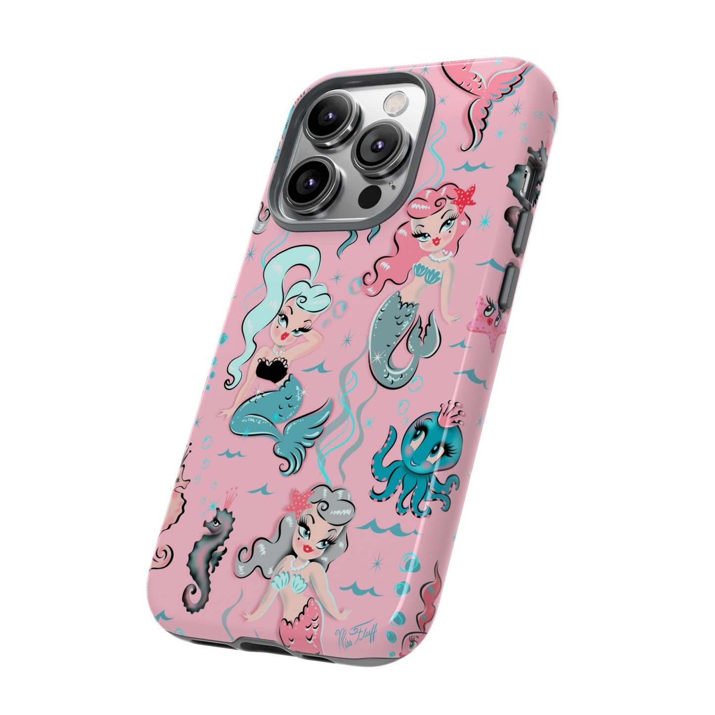 Babydoll Mermaids on Pink • Tough Phone Case