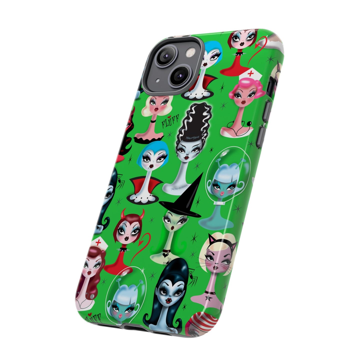 Spooky Dolls Green • Tough Phone Case