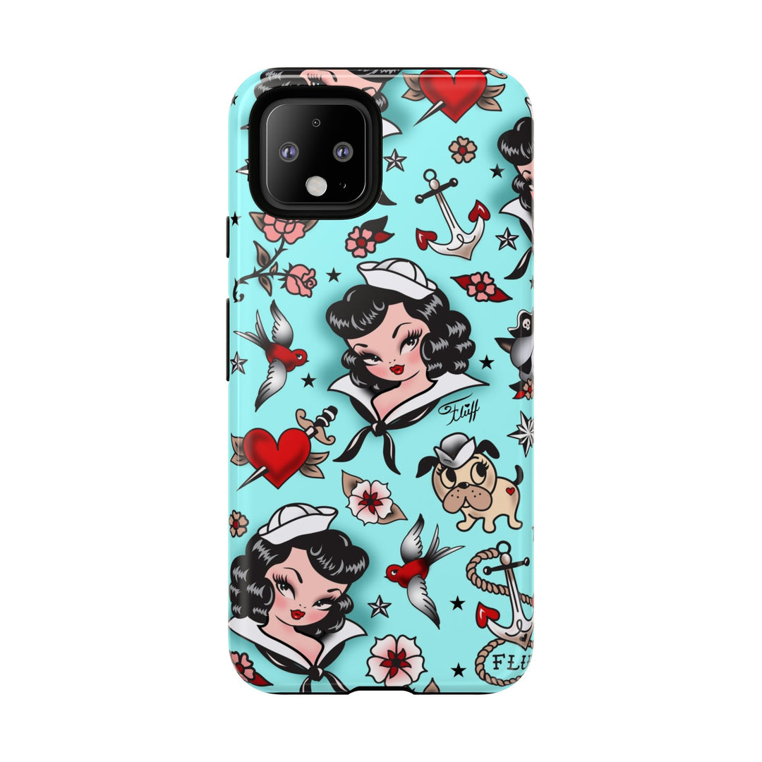 Suzy Sailor Girl on Light Blue • Phone Case