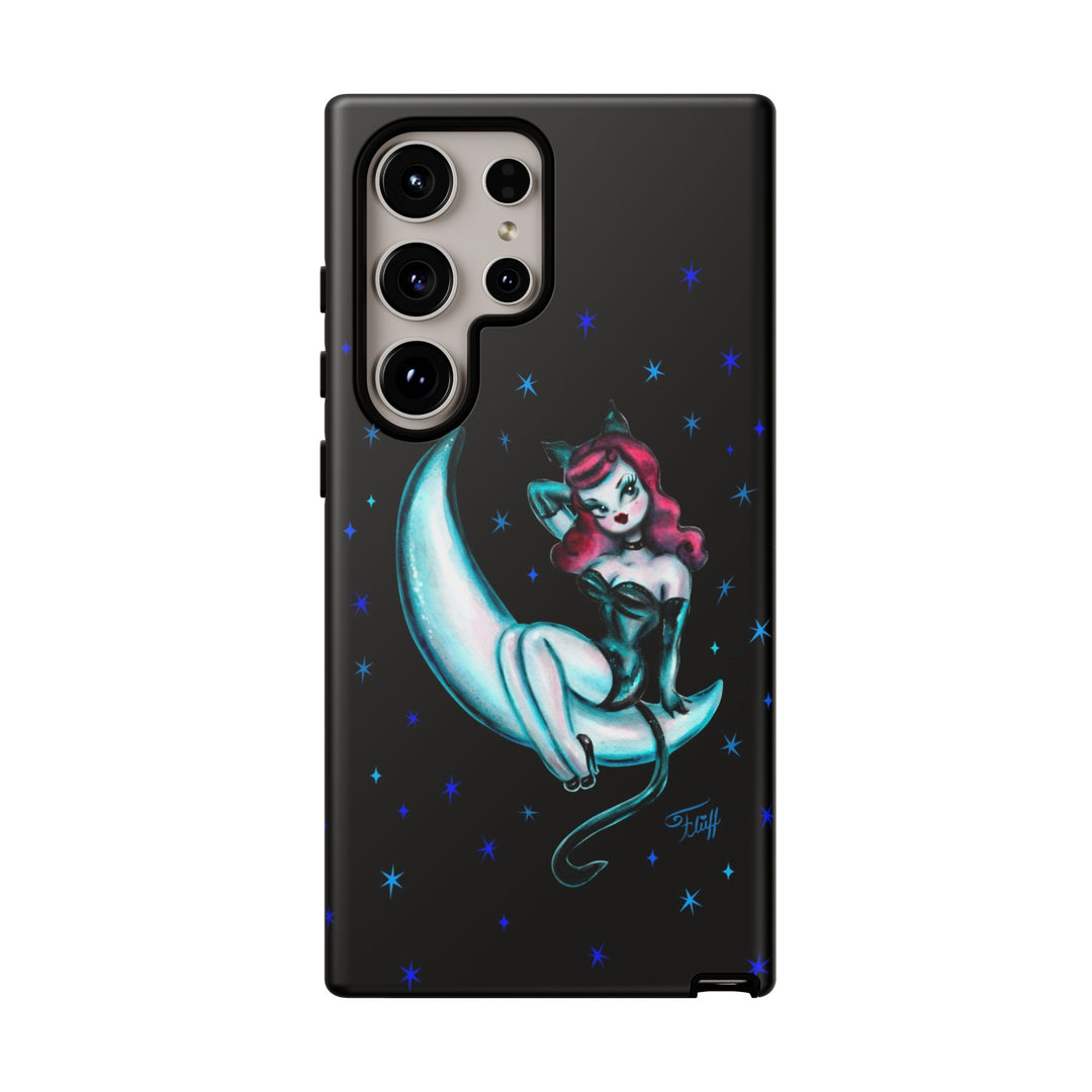 Kitten on the Moon • Tough Phone Case