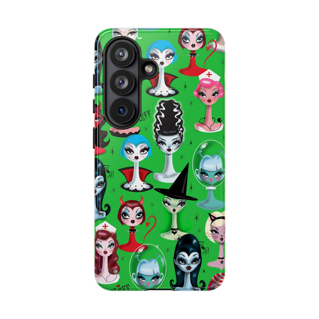 Spooky Dolls Green • Tough Phone Case