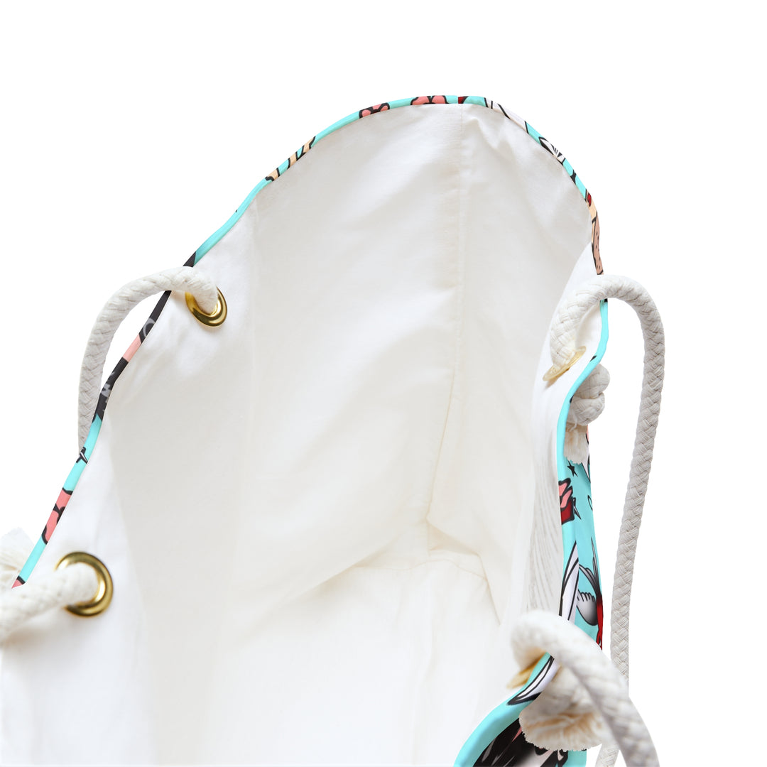 Suzy Sailor Girl on Light Blue • Weekender Bag