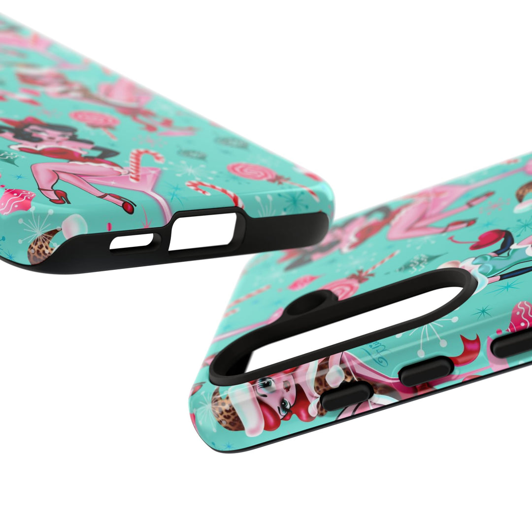 Christmas Candy Martini Pinup Girls • Tough Phone Case