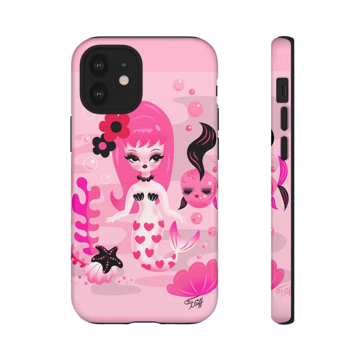 Pink Mod Mermaid • Tough Phone Case