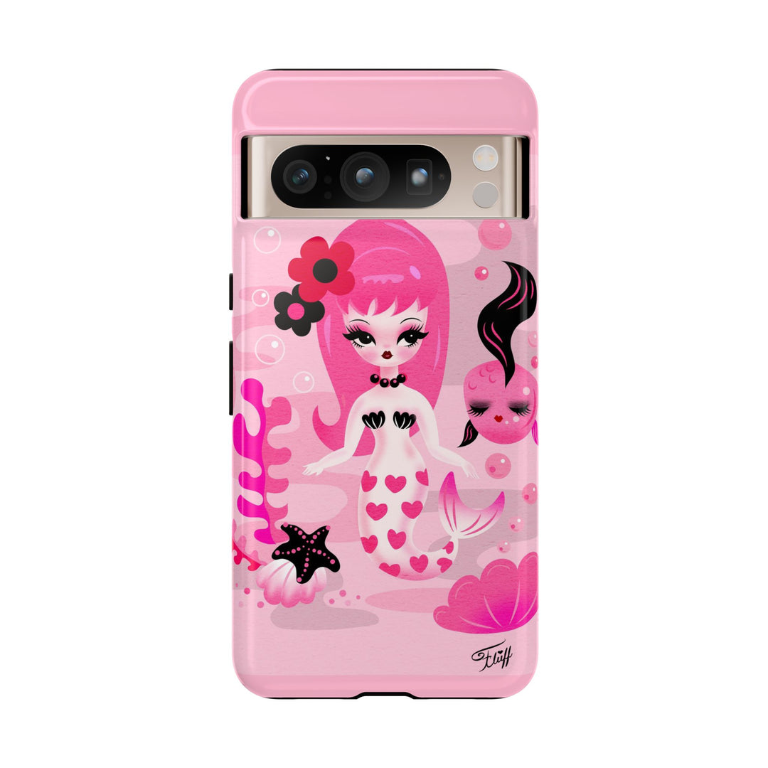 Pink Mod Mermaid • Tough Phone Case