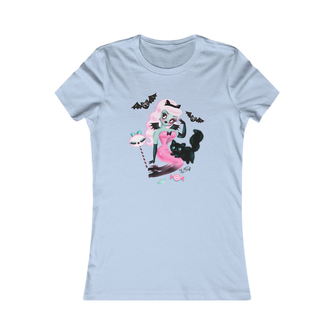 Pastel Candy Vampire with Kitty • Women's Form Fitting Tee
