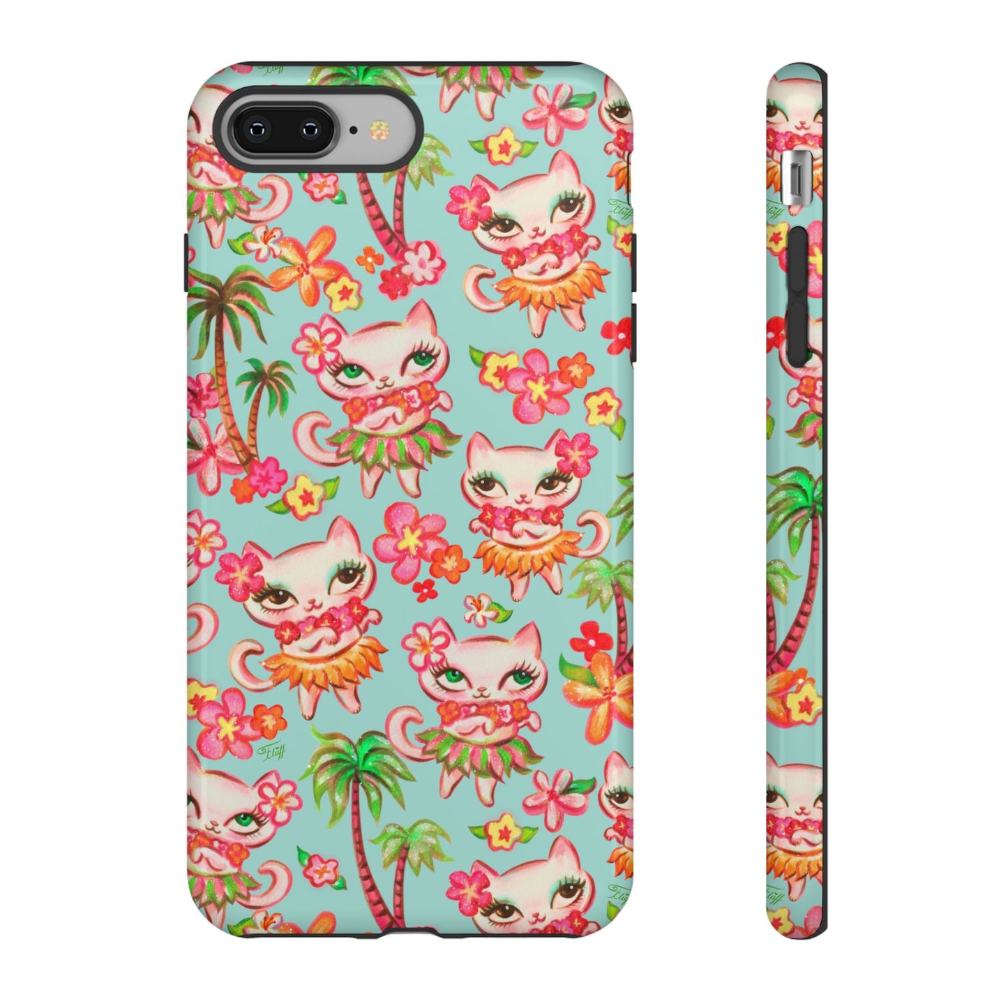 Hula Kitties Aqua • Tough Phone Case