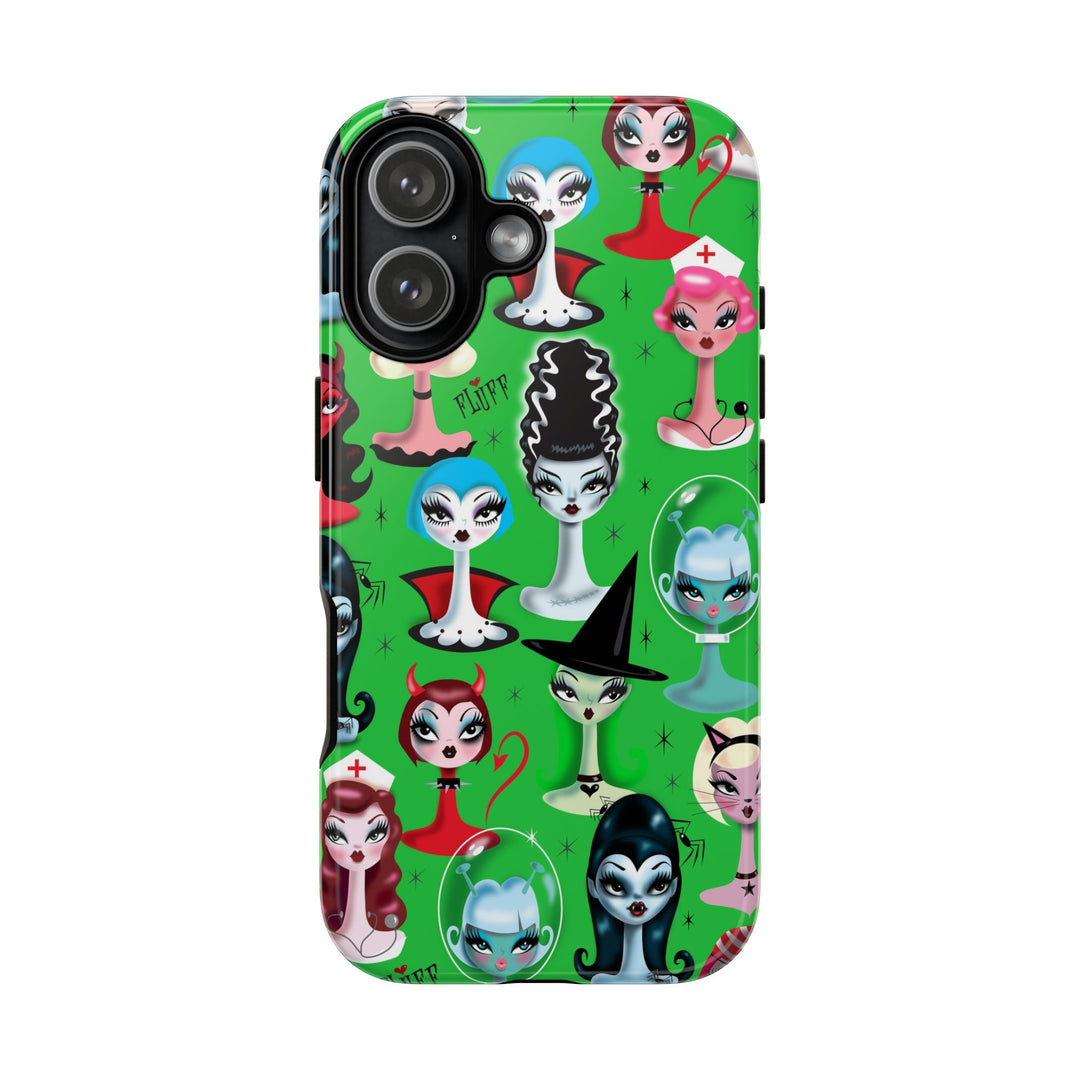Spooky Dolls Green • Tough Phone Case