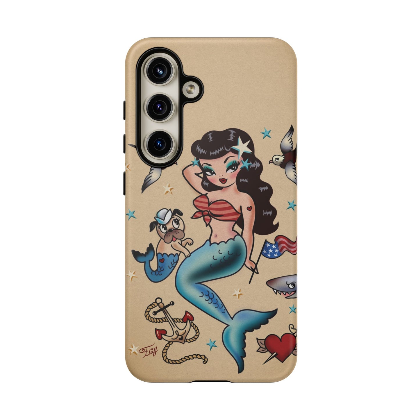 Patriotic Mermaid • Tough Phone Case