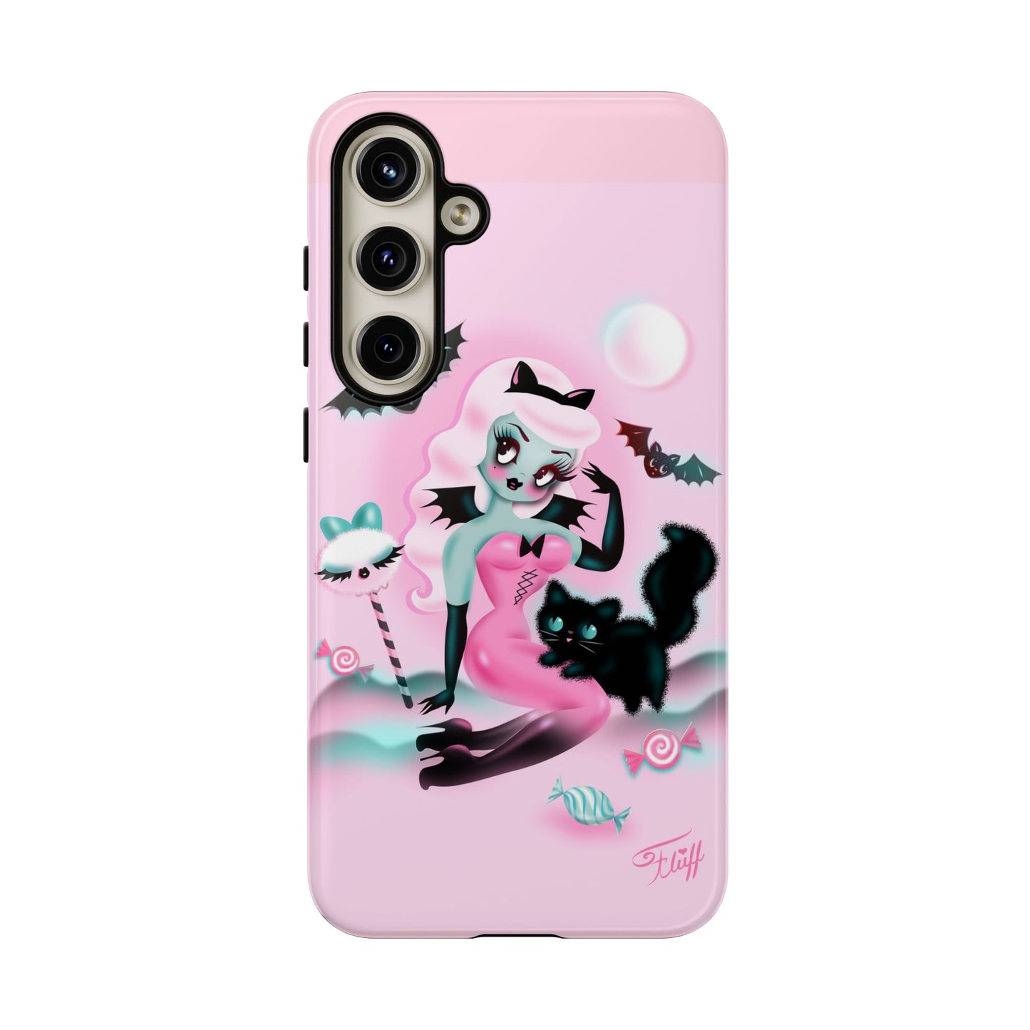 Pastel Candy Vampire with Kitty • Tough Phone Case