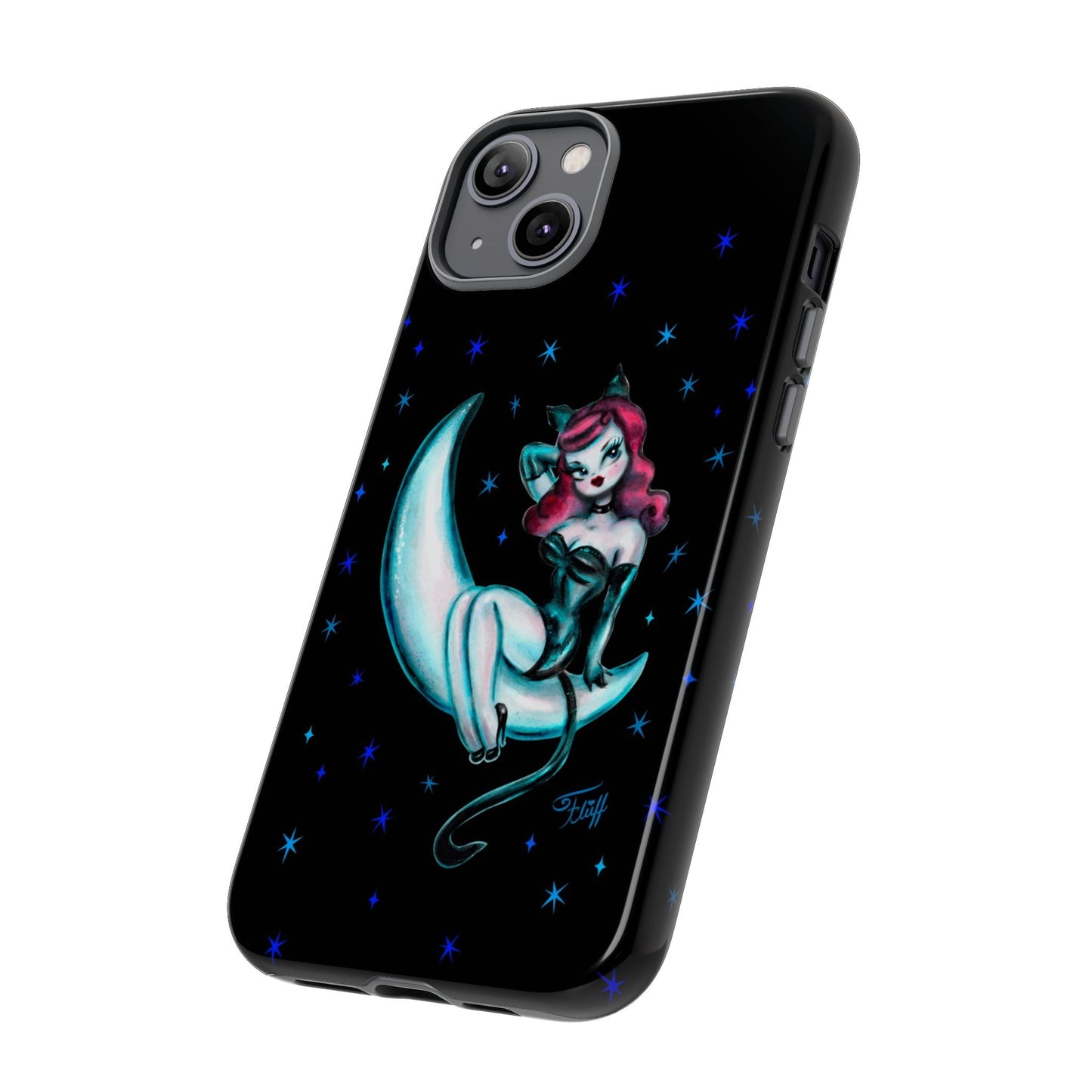 Kitten on the Moon • Tough Phone Case