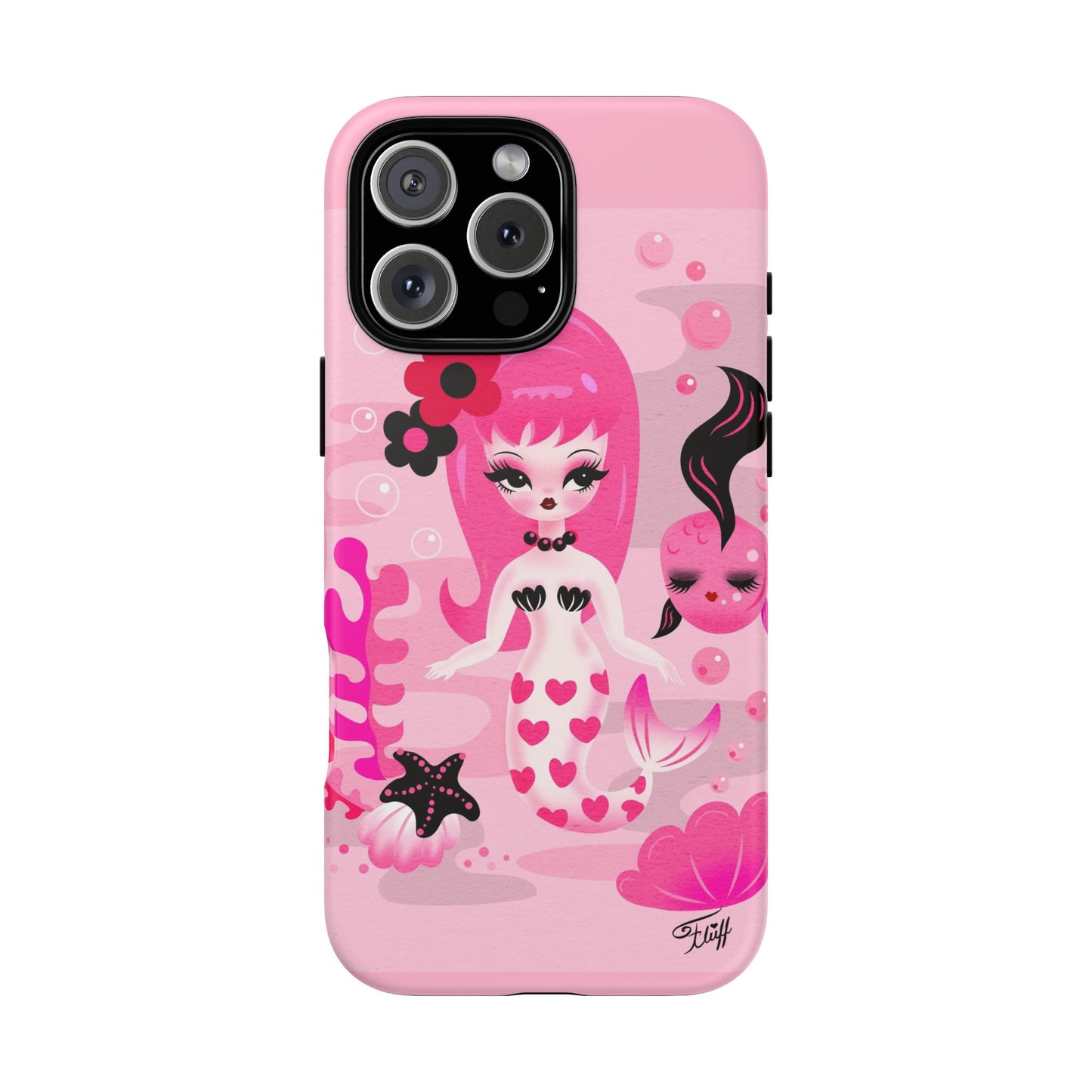 Pink Mod Mermaid • Tough Phone Case