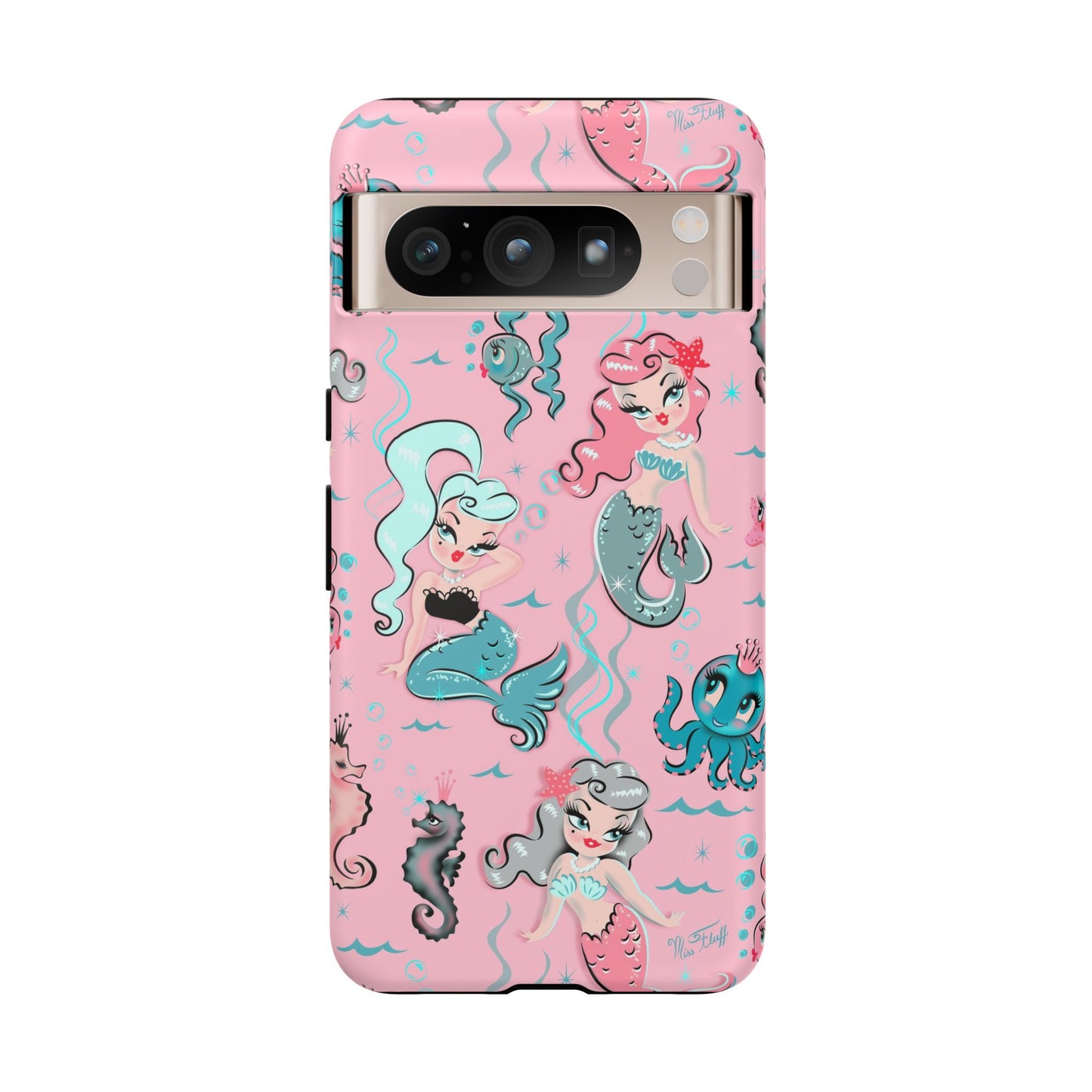 Babydoll Mermaids on Pink • Tough Phone Case